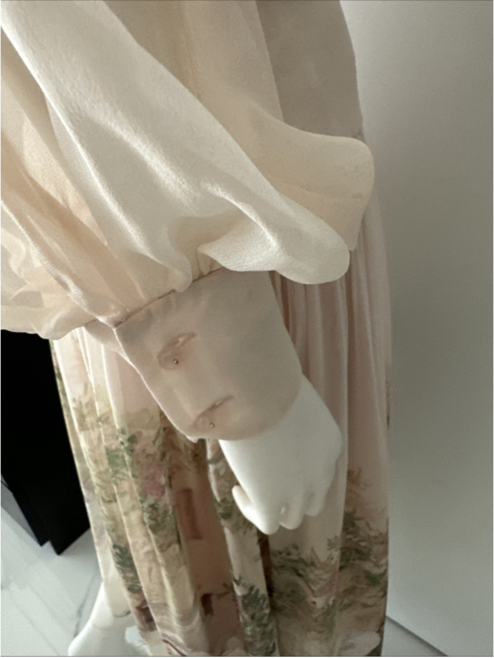 Zimmermann Belted Floral Print Chiffon Maxi Dress Powder Size 2 - Picture 13 of 16